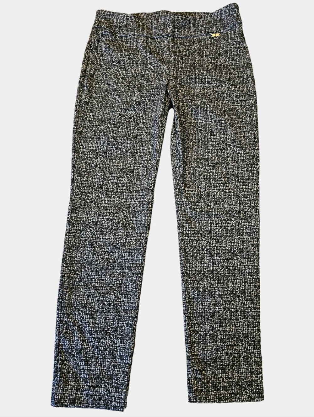 INC Mid-Rise Skinny Textured Tweed Pull-On Trousers Size 12